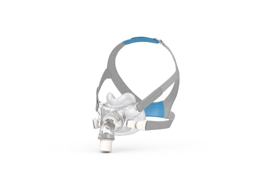 Mascarilla ResMed AirFit F30 destacada sobre fondo blanco